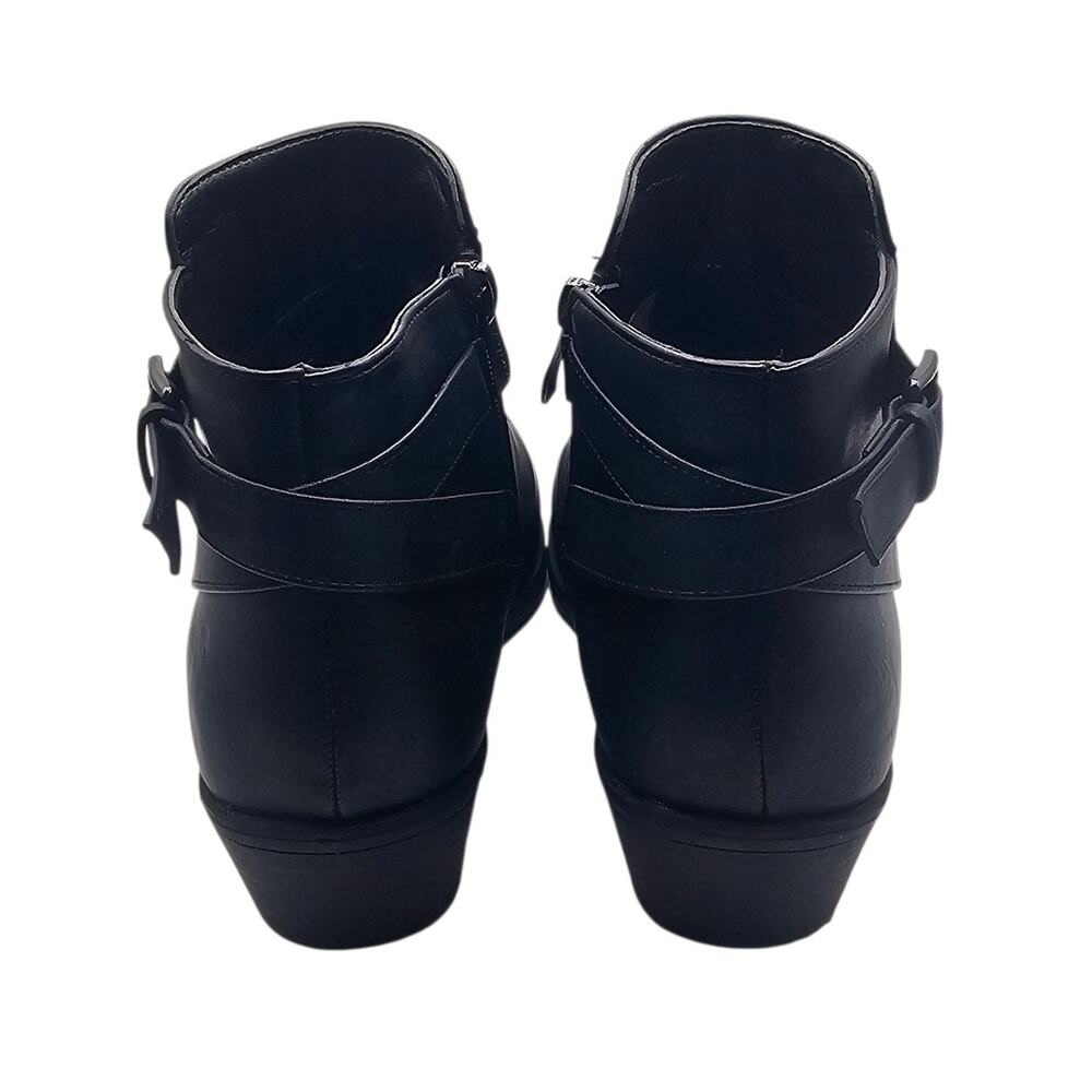 Vepose Black 911 Classic Ankle Boot with Zipper and Low Heel - Picture 6 of 9